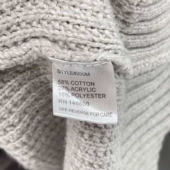 41 Hawthorn Womens Pullover Sweater Cowl Neck Thumbhole Knit Ribbed Gray 3X - Picture 7 of 10